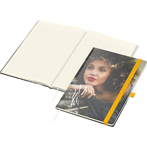 Notebook Match-Book Cream A4 Bestseller, matowy, zólty, Obraz 1