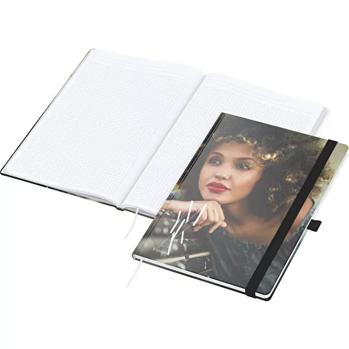 Notebook Match-Book Bialy A4 Bestseller, polysk, czarny, Obraz 1