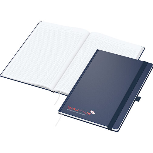 Notizbuch Vision-Book White X.press A4, Dunkelblau , dunkelblau, Hochweisses Schreibpapier 90 g/m², 14,80cm x 21,00cm (Länge x Breite), Bild 1