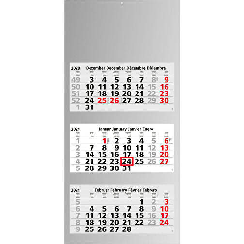3-Monats-Kalender Maxi Light 3 Bestseller, Deutsch , hellgrau, rot, 70,00cm x 33,00cm (Länge x Breite), Bild 2