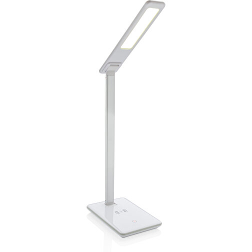 5W Wireless Charging Schreibtischlampe, Weiß , weiß, ABS, 25,00cm x 38,60cm (Länge x Höhe), Bild 1