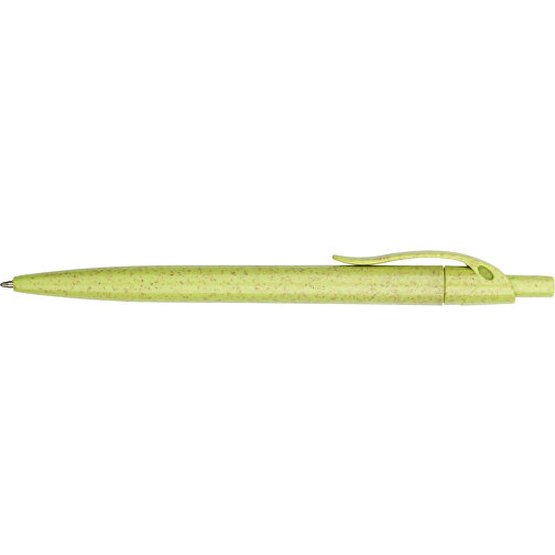Kugelschreiber Sao Paulo , Promo Effects, grün, Weizenstroh, Kunststoff, 13,90cm (Länge), Bild 6