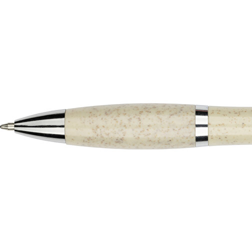 Kugelschreiber Shanghai , Promo Effects, beige, Weizenstroh, Kunststoff, Metall, 14,00cm (Länge), Bild 9