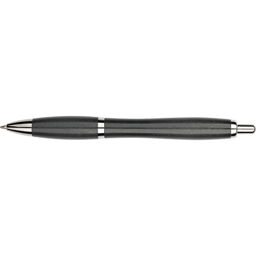 Kugelschreiber Shanghai , Promo Effects, schwarz, Weizenstroh, Kunststoff, Metall, 14,00cm (Länge), Bild 8
