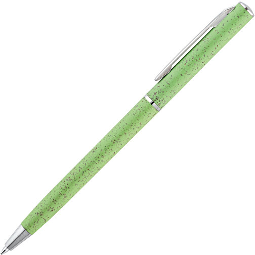 DEVIN. Kugelschreiber Mit Weizenstrohfaser Und ABS , hellgrün, Paglia di grano. ABS. Metallo, , Bild 2