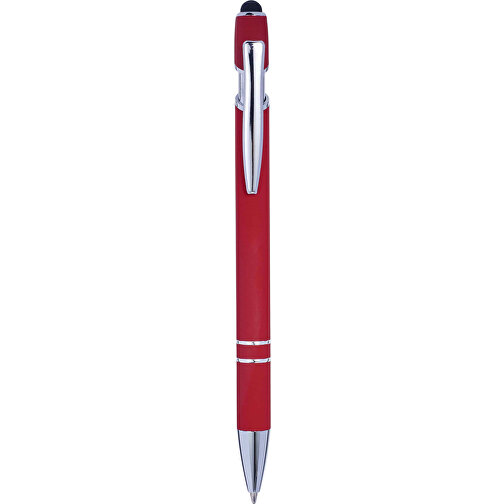 Kugelschreiber Mit Touchfunktion Primo , rot, Aluminium, Metall, Kautschuk, , Bild 1