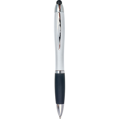 LED-Kugelschreiber Norderney , silber, ABS, 13,60cm (Breite), Bild 1