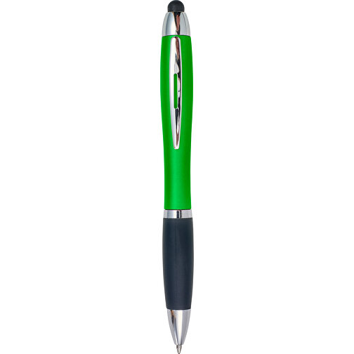LED-Kugelschreiber Norderney , grün, ABS, 13,60cm (Breite), Bild 1