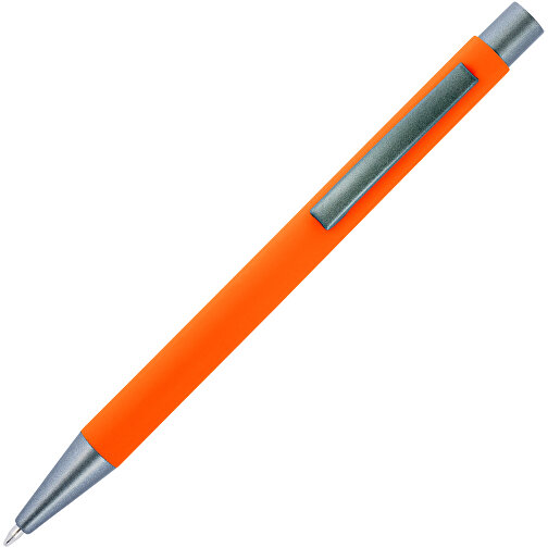 Kugelschreiber Mit Softtouch-Oberfläche Und Glanzgravur Emmett , orange, Aluminium, Metall, Kautschuk, , Bild 2