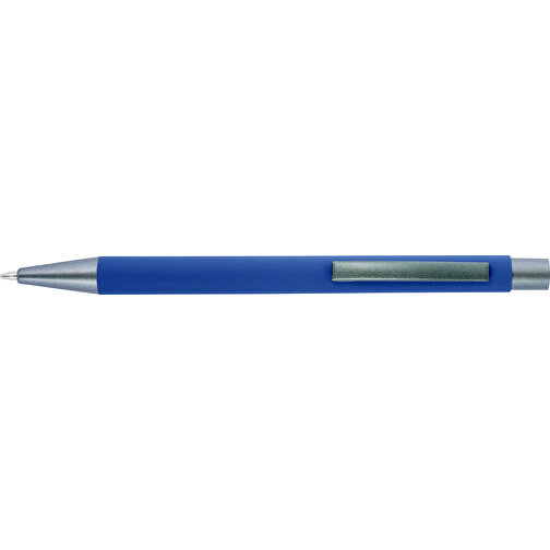 Kugelschreiber Mit Softtouch-Oberfläche Und Glanzgravur Emmett , blau, Aluminium, Metall, Kautschuk, , Bild 3