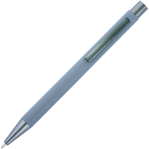 Kugelschreiber Mit Softtouch-Oberfläche Und Glanzgravur Emmett , grau, Aluminium, Metall, Kautschuk, , Bild 2