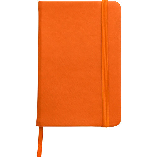Notizbuch Aus PU Brigitta , orange, Karton, PU, Papier 70 g/m2*, 21,30cm x 1,60cm x 14,20cm (Länge x Höhe x Breite), Bild 1