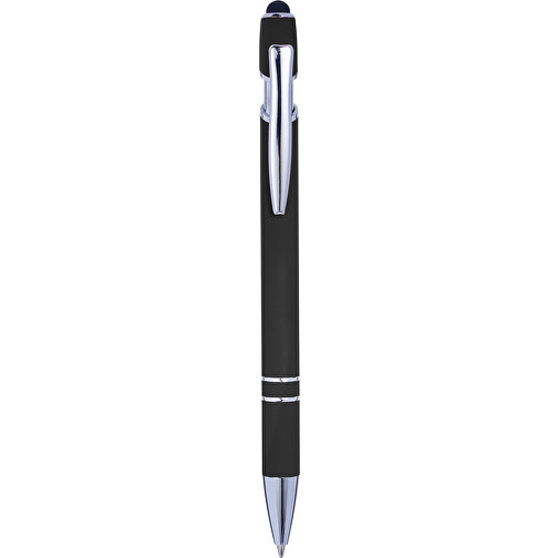 Kugelschreiber Mit Touchfunktion Primo , schwarz, Aluminium, Metall, Kautschuk, , Bild 1