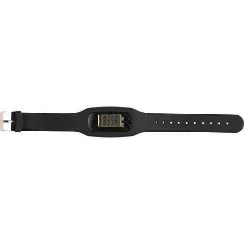 Schrittzähler Mit Silikon Armband Tahir , schwarz, ABS, Plastik, Silikon, 5,00cm x 1,40cm x 2,80cm (Länge x Höhe x Breite), Bild 1
