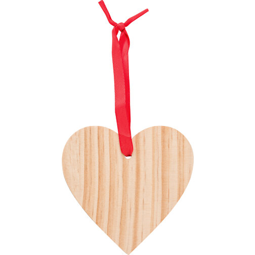 Adorno navideño de corazón de madera, Imagen 1