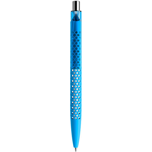 Prodir QS40 Soft Touch PRT Push Kugelschreiber , Prodir, cyanblau/silber poliert, Kunststoff/Metall, 14,10cm x 1,60cm (Länge x Breite), Bild 1