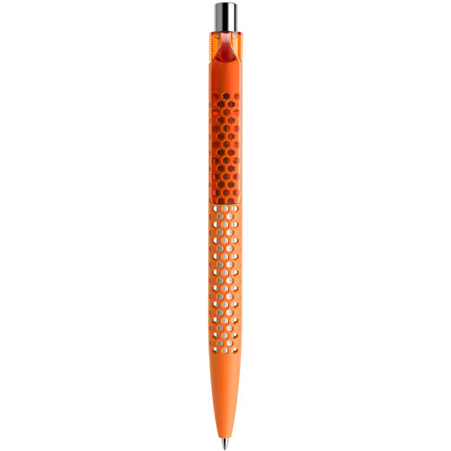 Prodir QS40 Soft Touch PRT Push Kugelschreiber , Prodir, orange/silber poliert, Kunststoff/Metall, 14,10cm x 1,60cm (Länge x Breite), Bild 1
