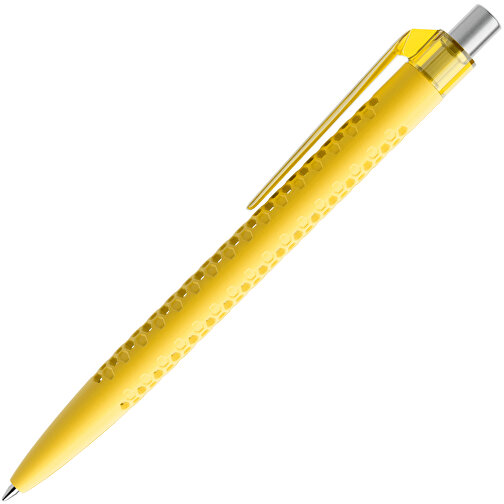 Prodir QS40 Soft Touch PRT Push Kugelschreiber , Prodir, lemon/silber satiniert, Kunststoff/Metall, 14,10cm x 1,60cm (Länge x Breite), Bild 4