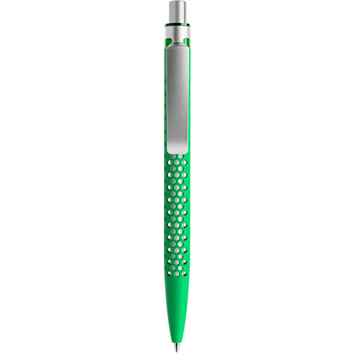 Prodir QS40 Soft Touch PRS Push Kugelschreiber , Prodir, hellgrün/silber satiniert, Kunststoff/Metall, 14,10cm x 1,60cm (Länge x Breite), Bild 1