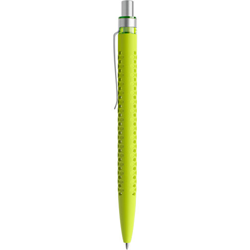 Prodir QS40 Soft Touch PRS Push Kugelschreiber , Prodir, gelbgrün/silber satiniert, Kunststoff/Metall, 14,10cm x 1,60cm (Länge x Breite), Bild 2