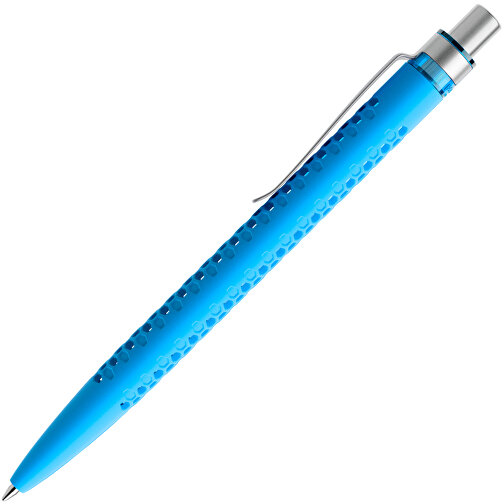 Prodir QS40 Soft Touch PRS Push Kugelschreiber , Prodir, cyanblau/silber satiniert, Kunststoff/Metall, 14,10cm x 1,60cm (Länge x Breite), Bild 4