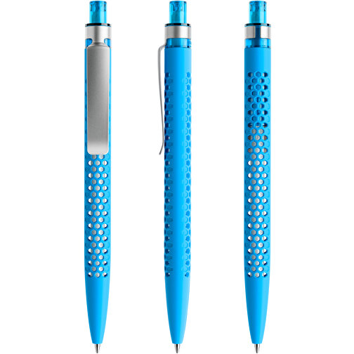 Prodir QS40 Soft Touch PRS Push Kugelschreiber , Prodir, cyanblau/silber, Kunststoff/Metall, 14,10cm x 1,60cm (Länge x Breite), Bild 6