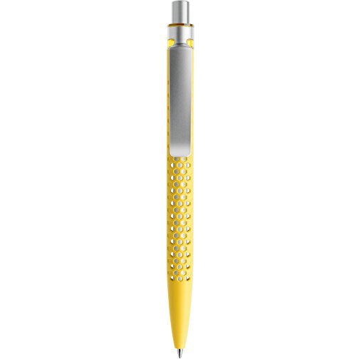 Prodir QS40 Soft Touch PRS Push Kugelschreiber , Prodir, lemon/silber satiniert, Kunststoff/Metall, 14,10cm x 1,60cm (Länge x Breite), Bild 1