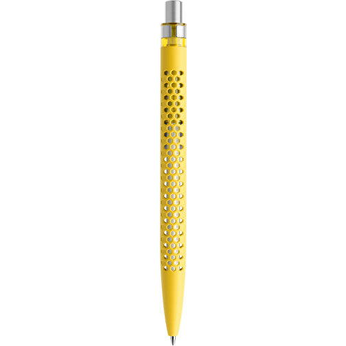 Prodir QS40 Soft Touch PRS Push Kugelschreiber , Prodir, lemon/silber satiniert, Kunststoff/Metall, 14,10cm x 1,60cm (Länge x Breite), Bild 3