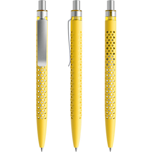 Prodir QS40 Soft Touch PRS Push Kugelschreiber , Prodir, lemon/silber satiniert, Kunststoff/Metall, 14,10cm x 1,60cm (Länge x Breite), Bild 6