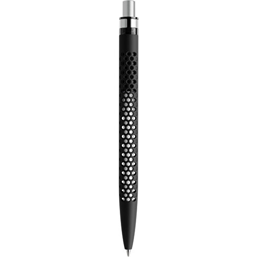 Prodir QS40 Soft Touch PRS Push Kugelschreiber , Prodir, schwarz/silber satiniert, Kunststoff/Metall, 14,10cm x 1,60cm (Länge x Breite), Bild 3