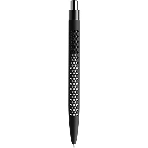 Prodir QS40 Soft Touch PRP Push Kugelschreiber , Prodir, schwarz/silber poliert, Kunststoff/Metall, 14,10cm x 1,60cm (Länge x Breite), Bild 3