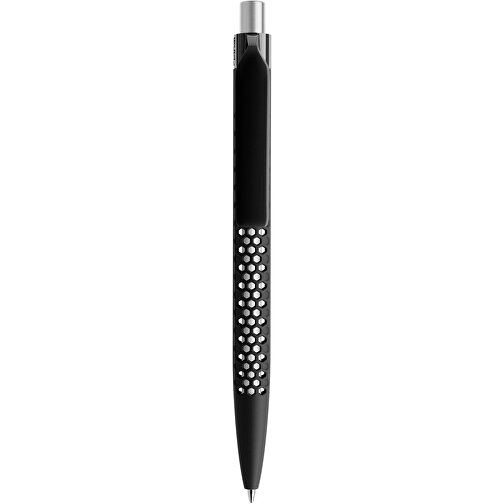Prodir QS40 Soft Touch PRP Push Kugelschreiber , Prodir, schwarz/silber satiniert, Kunststoff/Metall, 14,10cm x 1,60cm (Länge x Breite), Bild 1