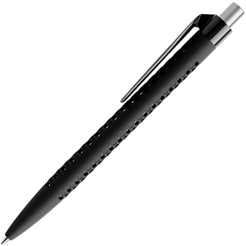 Prodir QS40 Soft Touch PRP Push Kugelschreiber , Prodir, schwarz/silber satiniert, Kunststoff/Metall, 14,10cm x 1,60cm (Länge x Breite), Bild 4