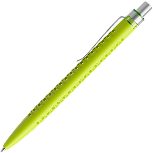 Prodir QS40 PMS Push Kugelschreiber , Prodir, gelbgrün/silber satiniert, Kunststoff/Metall, 14,10cm x 1,60cm (Länge x Breite), Bild 4