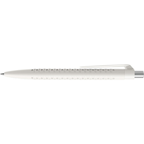 Prodir QS40 PMP Push Kugelschreiber , Prodir, weiß/silber satiniert, Kunststoff/Metall, 14,10cm x 1,60cm (Länge x Breite), Bild 5