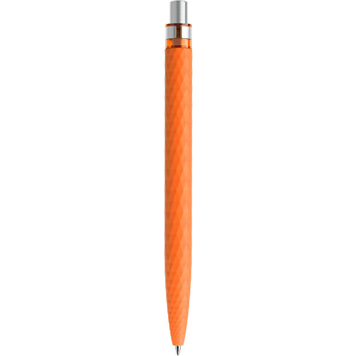 Prodir QS01 Soft Touch PRS Push Kugelschreiber , Prodir, orange/silber satiniert, Kunststoff/Metall, 14,10cm x 1,60cm (Länge x Breite), Bild 3