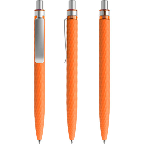 Prodir QS01 Soft Touch PRS Push Kugelschreiber , Prodir, orange/silber satiniert, Kunststoff/Metall, 14,10cm x 1,60cm (Länge x Breite), Bild 6