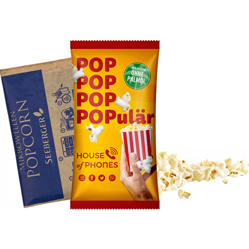 Seeberger mikrobølgeovn popcorn i en reklamepose, Bilde 1