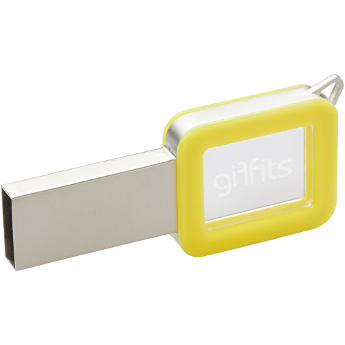 USB-Stick Color Light Up 4GB , Promo Effects MB , gelb MB , 4 GB , Kunststoff MB , 3 - 10 MB/s MB , 6,00cm x 0,10cm x 3,00cm (Länge x Höhe x Breite), Bild 1