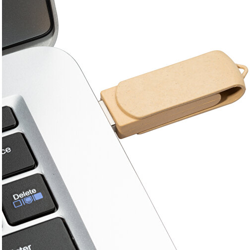 USB-Stick COVER Eco 4 GB , Promo Effects MB , natur MB , 4 GB , Mais/Kunststoff MB , 3 - 10 MB/s MB , 6,00cm x 1,00cm x 1,80cm (Länge x Höhe x Breite), Bild 5