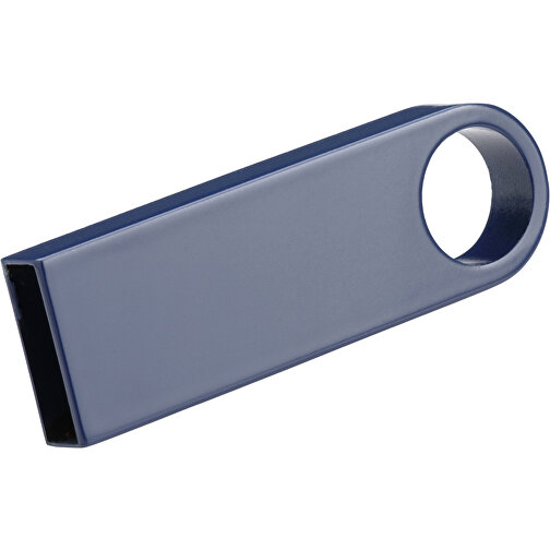 USB-Stick Metall 64GB Bunt , Promo Effects MB , dunkelblau MB , 65 GB , Metall MB , 3 - 10 MB/s MB , 3,90cm x 0,40cm x 1,20cm (Länge x Höhe x Breite), Bild 1