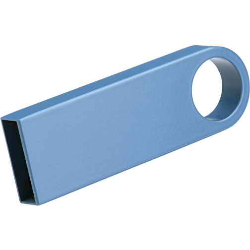 USB-Stick Metall 2GB Bunt , Promo Effects MB , hellblau MB , 2 GB , Metall MB , 3 - 10 MB/s MB , 3,90cm x 0,40cm x 1,20cm (Länge x Höhe x Breite), Bild 1