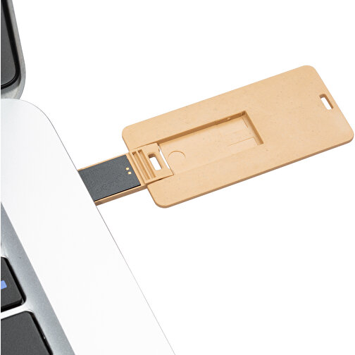 USB-Stick Eco Small 4GB Mit Verpackung , Promo Effects MB , natur MB , 4 GB , Mais/Kunststoff MB , 3 - 10 MB/s MB , 6,00cm x 0,10cm x 3,00cm (Länge x Höhe x Breite), Bild 7