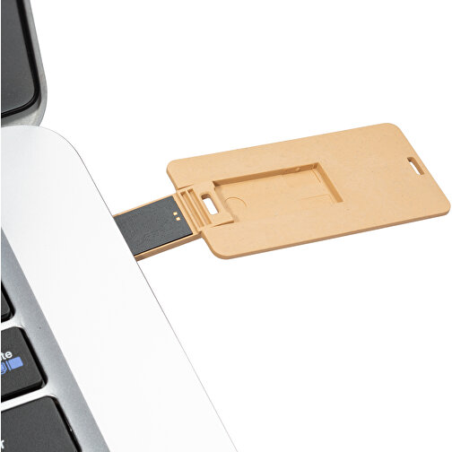 USB Stick Eco Small 2.0 1GB , Promo Effects MB , natur MB , 1 GB , Mais/Kunststoff MB , 3 - 10 MB/s MB , 6,00cm x 0,10cm x 3,00cm (Länge x Höhe x Breite), Bild 8