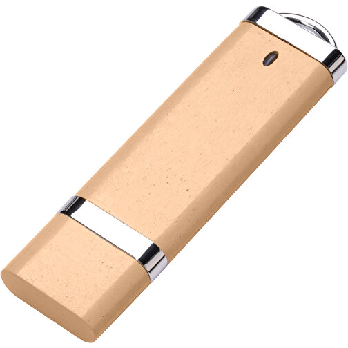 USB-Stick BASIC Eco 64 GB , Promo Effects MB , natur MB , 65 GB , Mais/Kunststoff MB , 3 - 10 MB/s MB , 7,30cm x 0,70cm x 2,00cm (Länge x Höhe x Breite), Bild 1