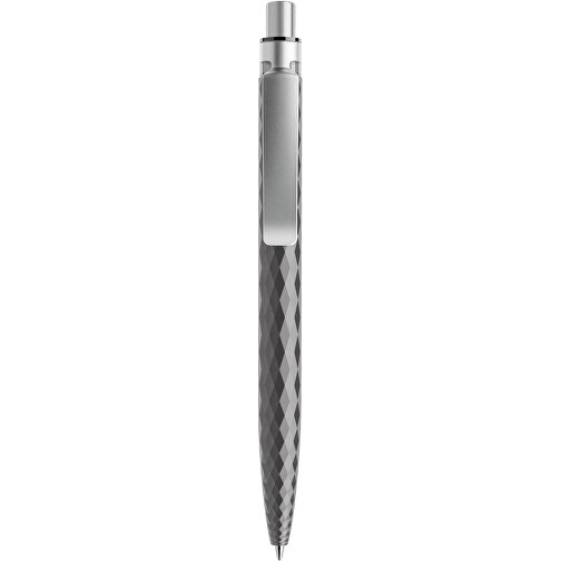 Prodir QS01 PQS Push Kugelschreiber , Prodir, graphit/silber satiniert, Kunststoff/Metall/Mineralien, 14,10cm x 1,60cm (Länge x Breite), Bild 1
