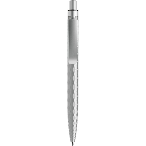 Prodir QS01 PQS Push Kugelschreiber , Prodir, silber/silber satiniert, Kunststoff/Metall/Mineralien, 14,10cm x 1,60cm (Länge x Breite), Bild 1