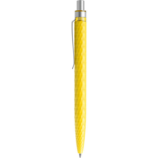 Prodir QS01 PMS Push Kugelschreiber , Prodir, lemon/silber satiniert, Kunststoff/Metall, 14,10cm x 1,60cm (Länge x Breite), Bild 2