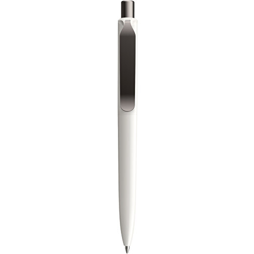 Prodir DS8 PSP Push Kugelschreiber , Prodir, weiß/graphit satiniert, Kunststoff/Metall, 14,10cm x 1,50cm (Länge x Breite), Bild 1