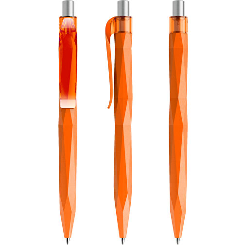 Prodir QS20 PMT Push Kugelschreiber , Prodir, orange / silber satiniert, Kunststoff/Metall, 14,10cm x 1,60cm (Länge x Breite), Bild 6